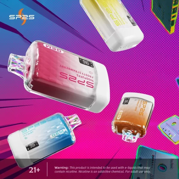 SP2S｜9000口一次性電子煙｜智能顯示螢幕與可充電設計，容量超大