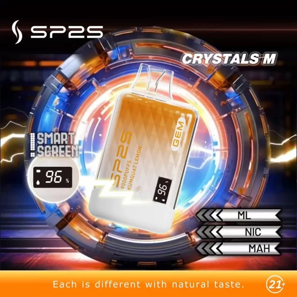 SP2S｜9000口一次性電子煙｜智能顯示螢幕與可充電設計，容量超大：圖片 4